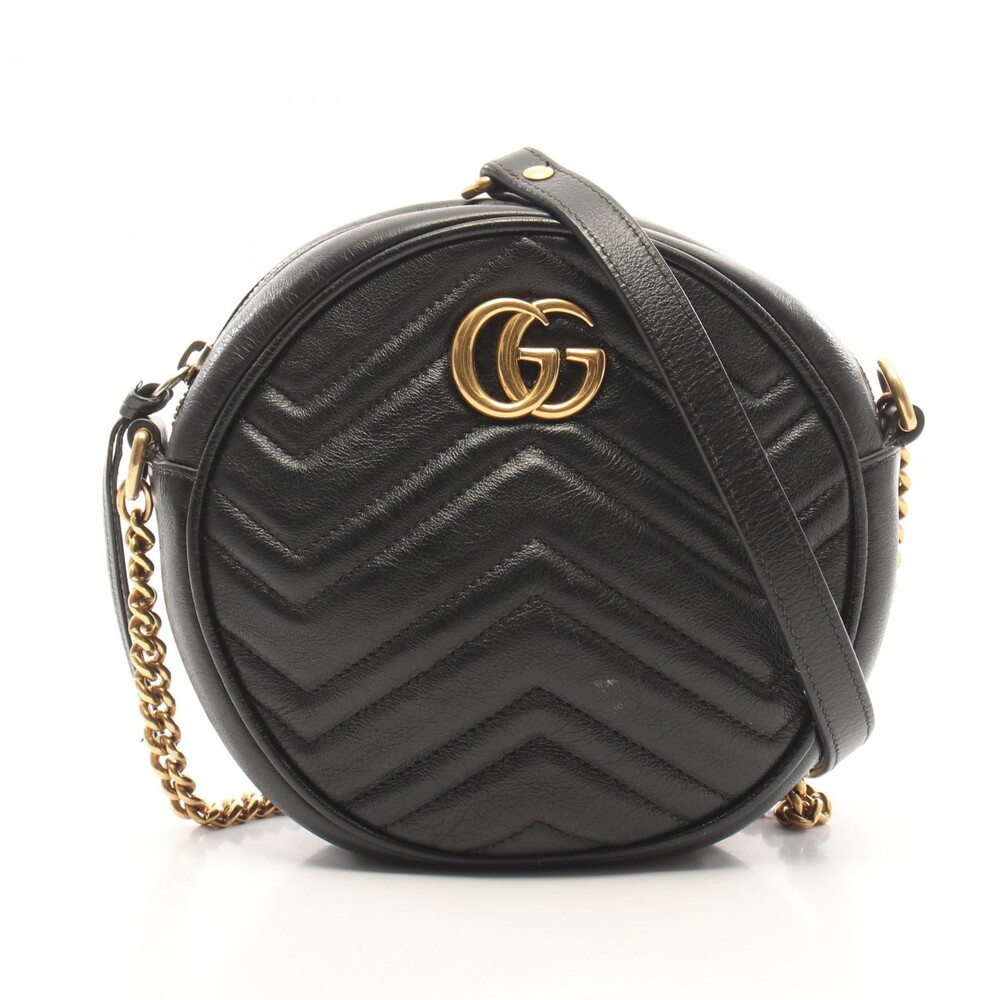 Gucci Gg Marmont Round Mini Chain #344529G72B